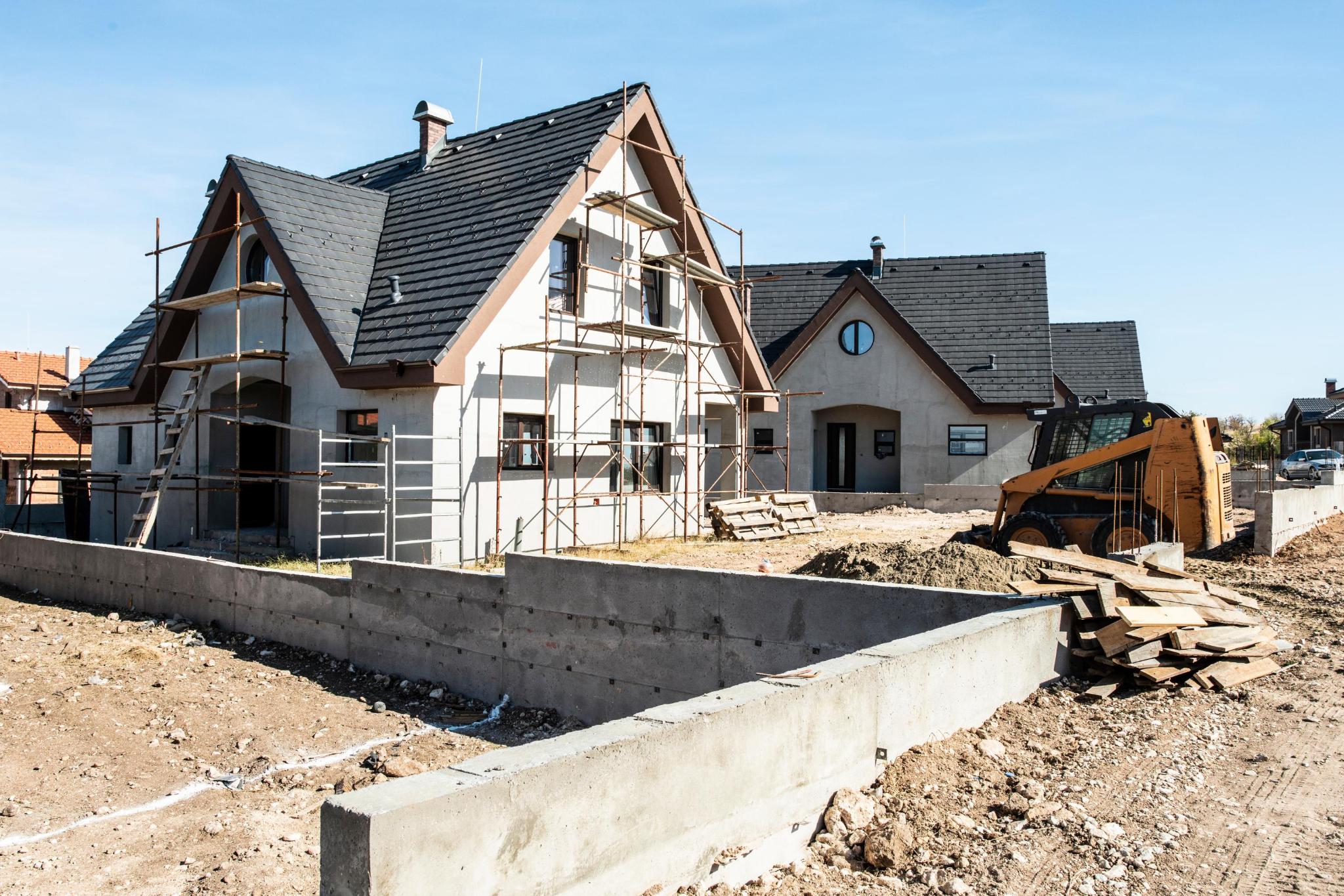 Contractor working on construction site